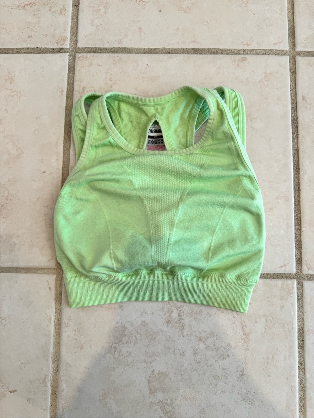 Gymshark Light Green Seamless Racerback Sports Bra